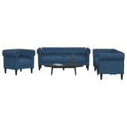 Set di Divani 3 pz Blu in Tessutocod mxl 91874