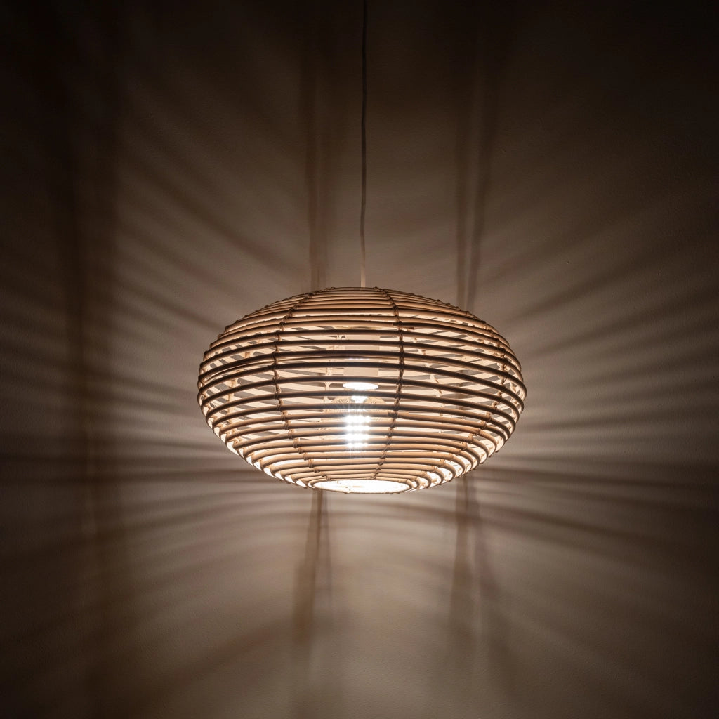 Lampada a sospensione rattan ellisse Ø40 E27 Nowodvorski