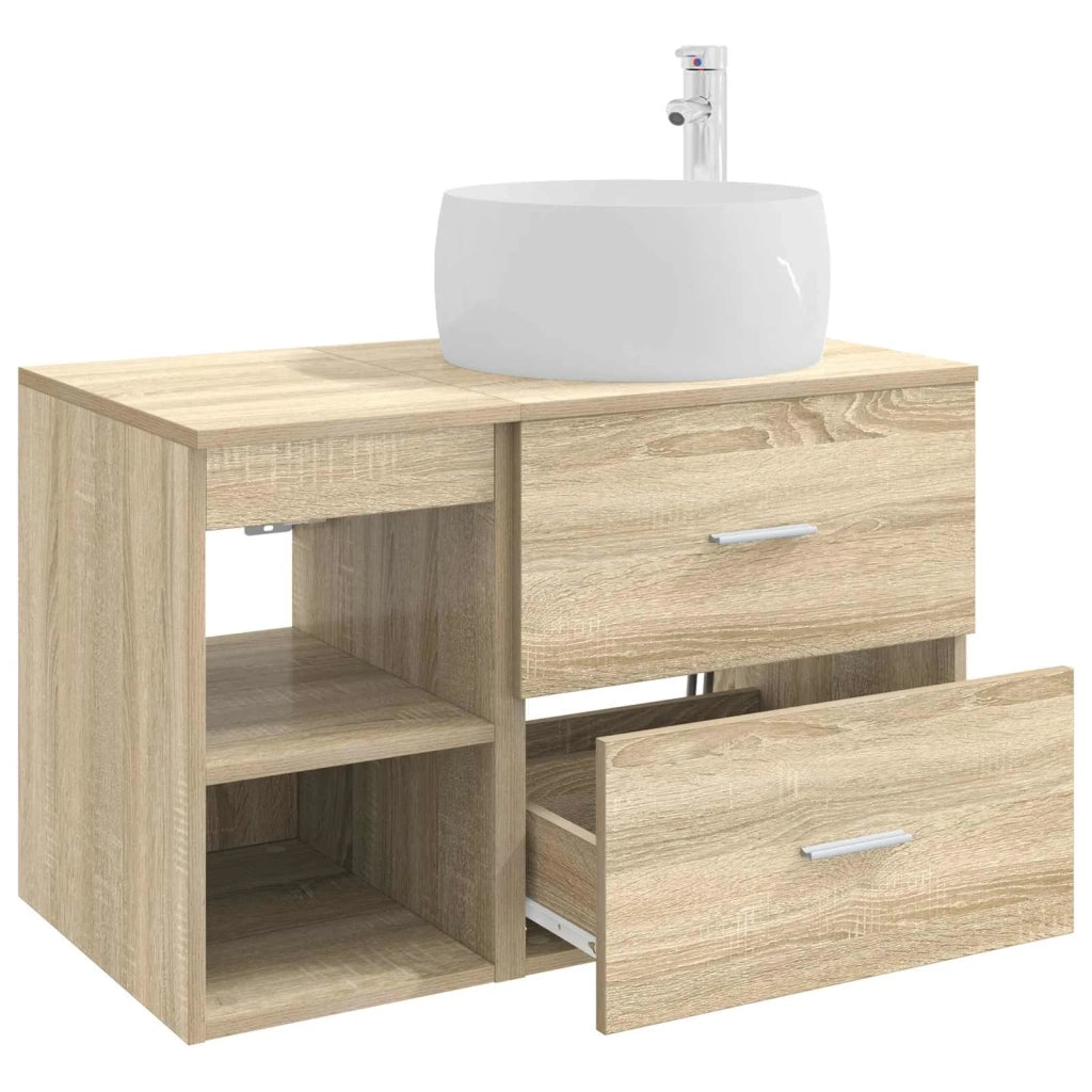 Set di mobili per il bagno 2 pcs Rovere Sonoma 3403922