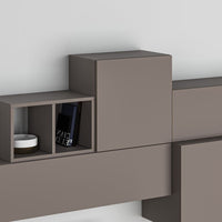 Parete Attrezzata Soggiorno 260 cm in MDF Tromen Light Mocha