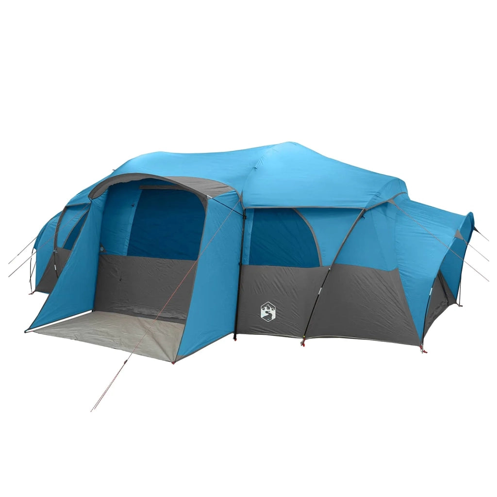 Tenda familiare con telo da pioggia resistente all'acqua Blu