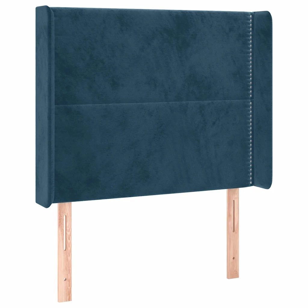 Letto a Molle con Materasso e LED Blu Scuro 100x200 cm 3139491