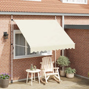 Tenda da Sole Retrattile Manuale-Tenda parasole per Patio 250 cm Crema
