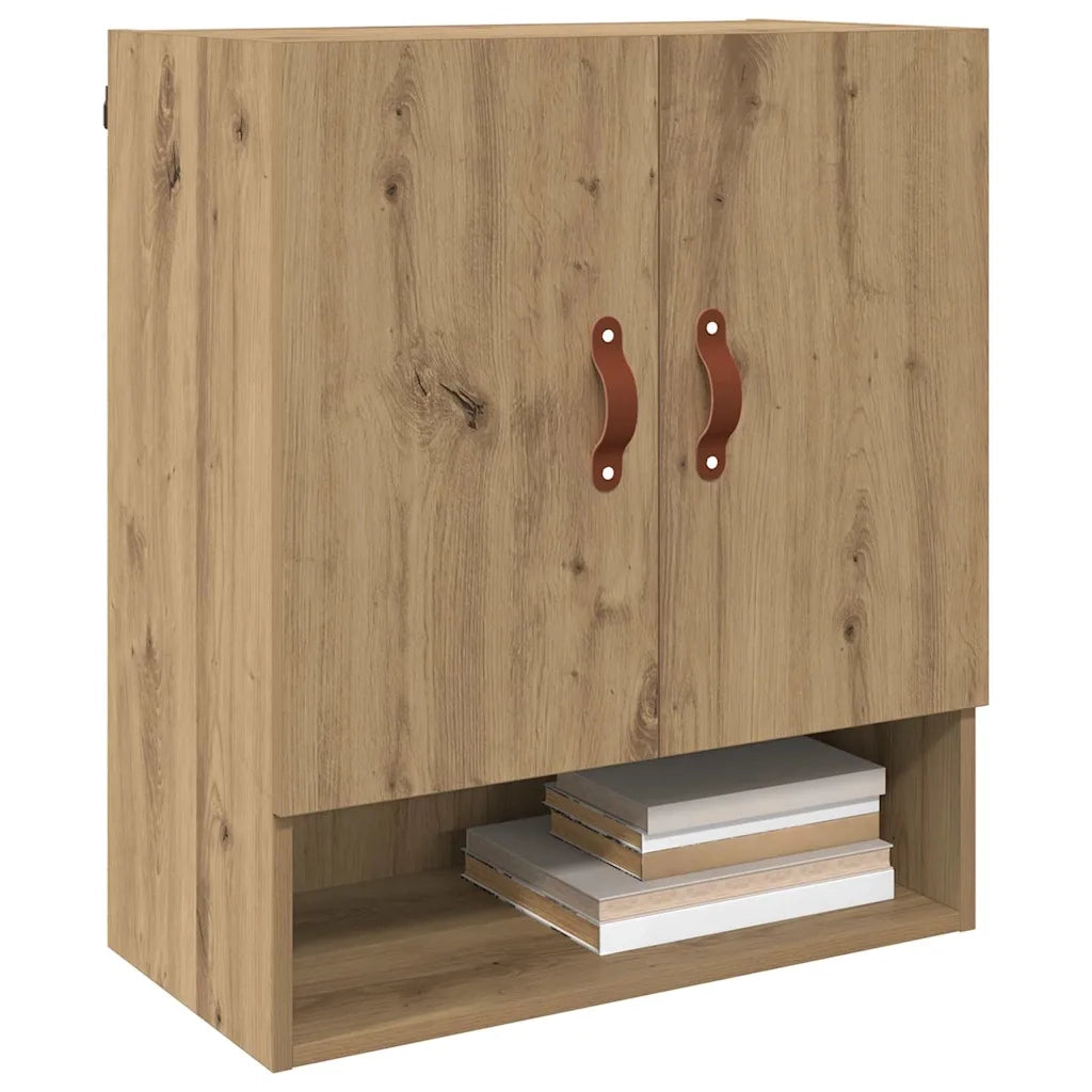 Armadietto a muro rovere artigianale 60 x 31 x 70 cm