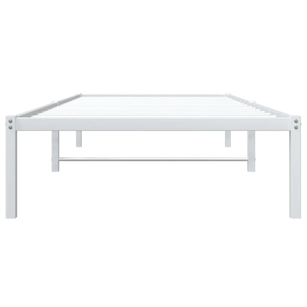 Letto singolo | Letto per adulti | Giroletto in Metallo Bianco 90x200 cm
