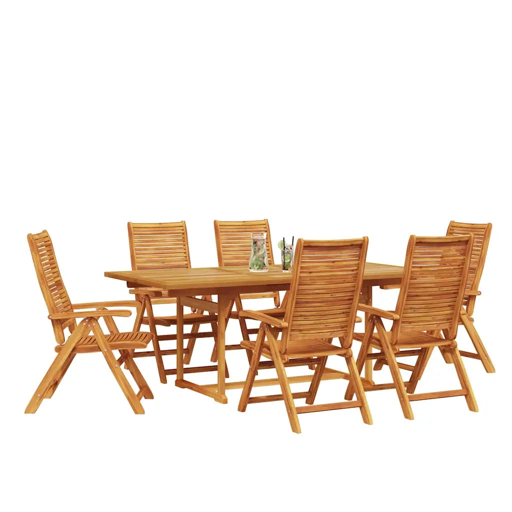 Set da Pranzo per Giardino 7 pcs Marrone 3375717