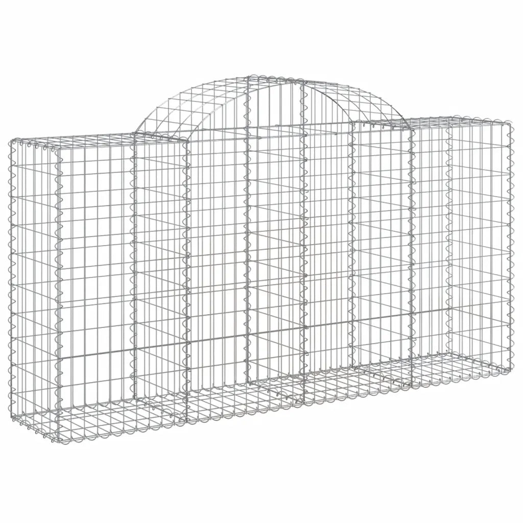 Cesti Gabbioni ad Arco 3 pz 200x50x100/120 cm Ferro Zincato