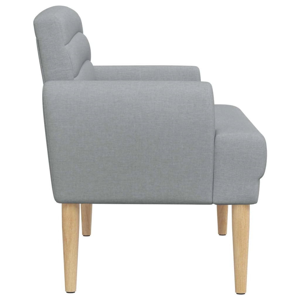 Loveseat con bottoni imbottiti Grigio Chiaro 116 x 67 x 80 cm 42041775
