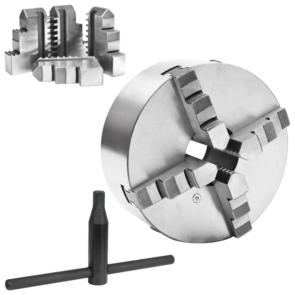Mandrino per Tornio a 4 Griffe Autocentrante 200 mm in Acciaio CFW1864922