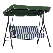 Amaca da giardino 3 posti con cuscini ¨C zephmum ¨C nero, verde, acciaio