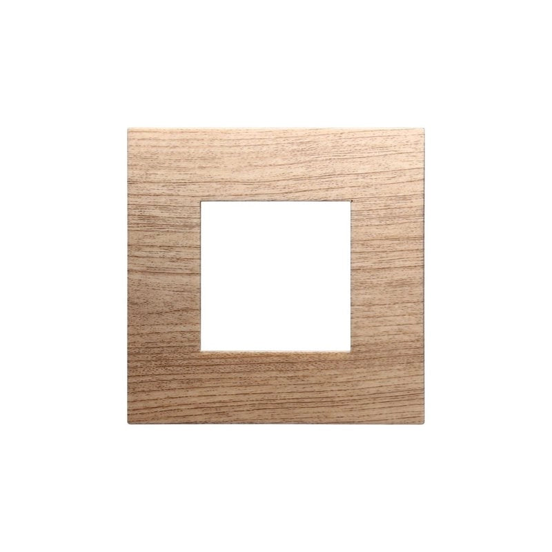 Placca Plastica Serie Venus 2P Colore Legno Chiaro Compatibile Con Vimar Arke