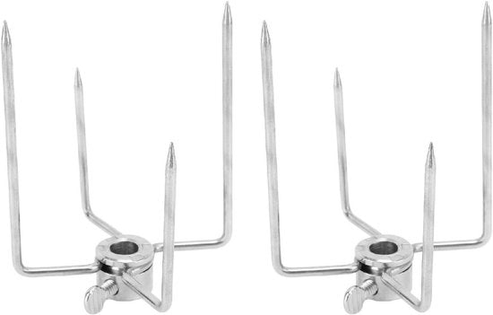 Vorpaletto per barbecue a 4 artigli - 304 Acciaio Inossidabile - Trattamento galvanico - Duraturo - Morso saldo - Fork per griglia
