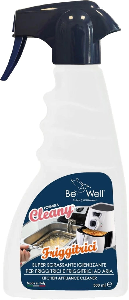 CLEANY Detergente Professionale Spray per Friggitrici E Friggitrici ad Aria, Sgrassante Super Igienizzante, 500 ml, Made in Italy