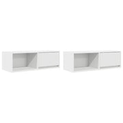 Mobili TV a Parete 2pz | Armadietto TV | Mobile Porta TV Bianchi 80x31x25,5 cm Legno Multistrato