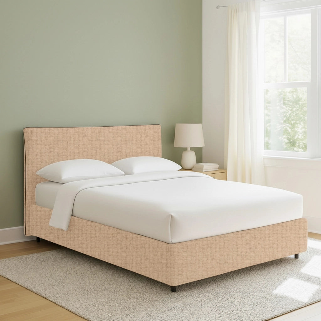 Altrincham, Letto Piazza e Mezza Sfoderabile Made in Italy, Beige