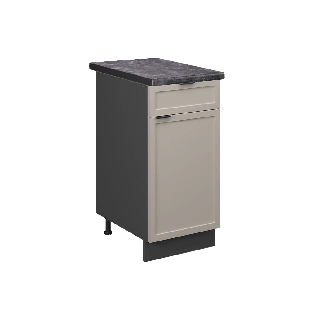Mobiletto base per cucina Fame-Line GrigioBeige/Antracite 40 cm, PL Antracite Vicco