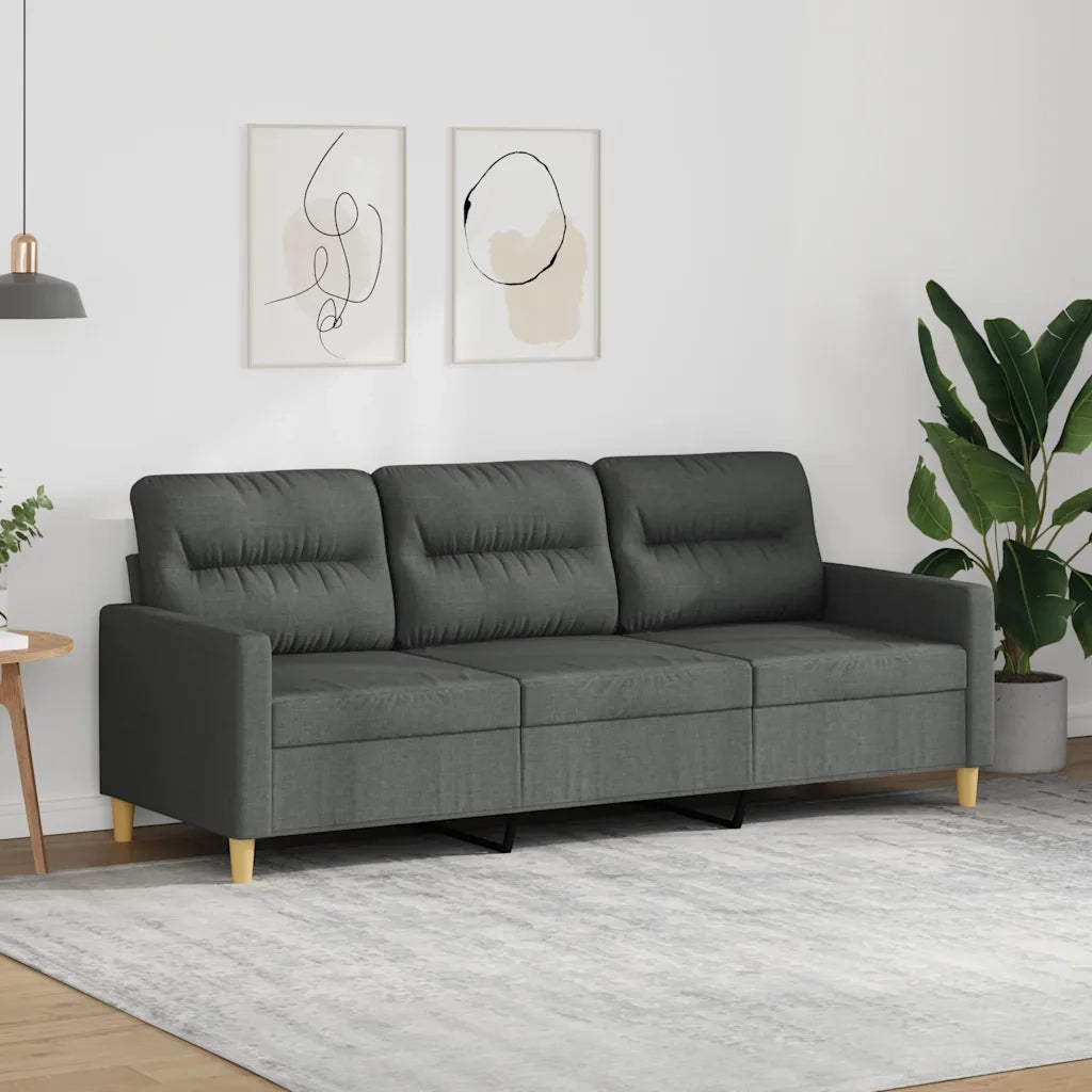 Divano | Divano da soggiorno | Sofa a 3 Posti Grigio Chiaro 180 cm in Tessuto