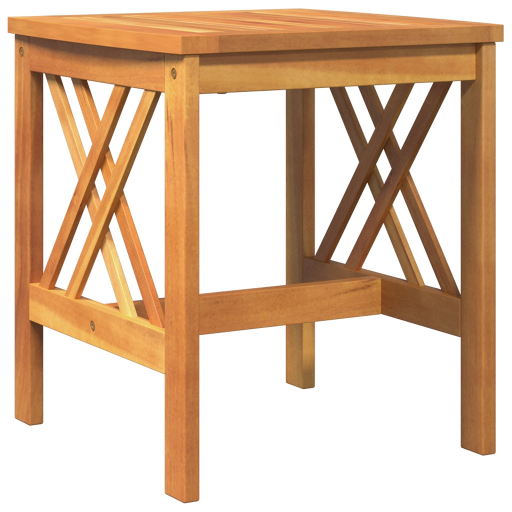 Tavolo laterale da giardino  Marrone 45x45x50 cm in legno massello di acacia