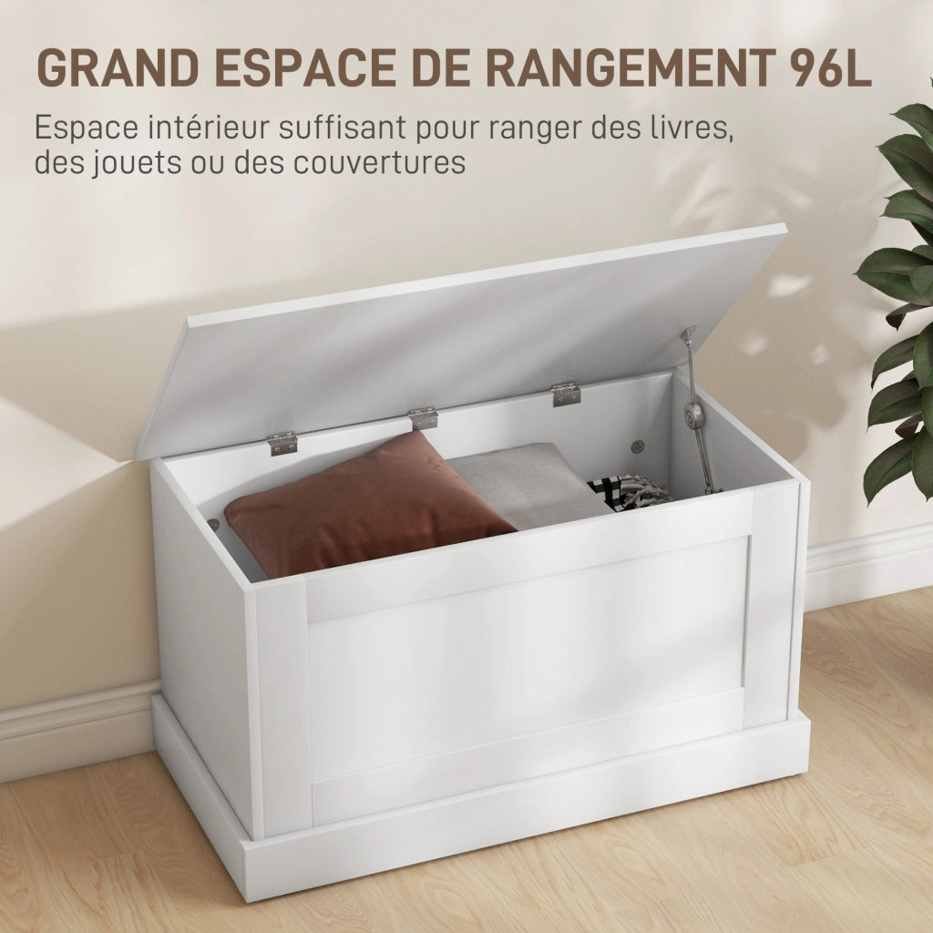 Cassa per giocattoli ¨C zephmum ¨C bianco, legno, 80x40x45