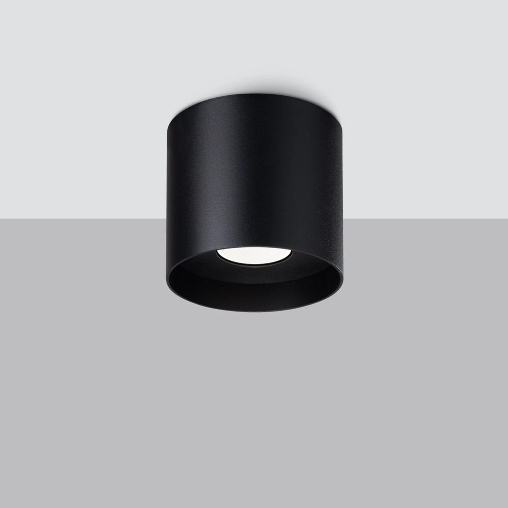 Spot soffitto tondo nero Ø12cm 1xGU10 10W Kiruna Pure Lume