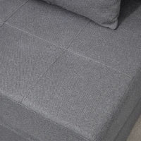 Poltrona Letto Singolo da Terra Pieghevole con Cuscino Incluso, 70x70x61 cm, Grigio