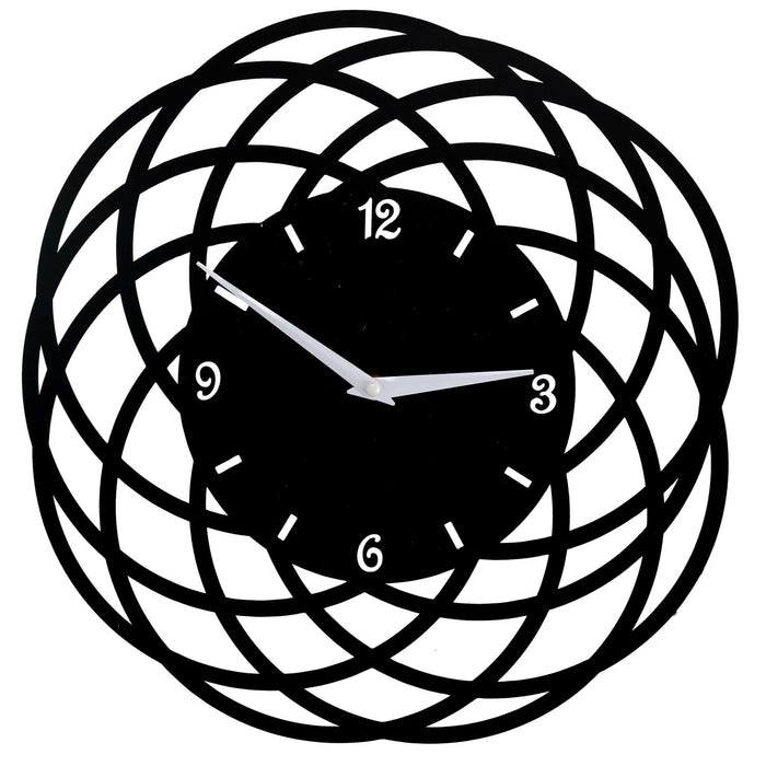 Orologio da Parete Ø40xh2 cm in Metallo Nero