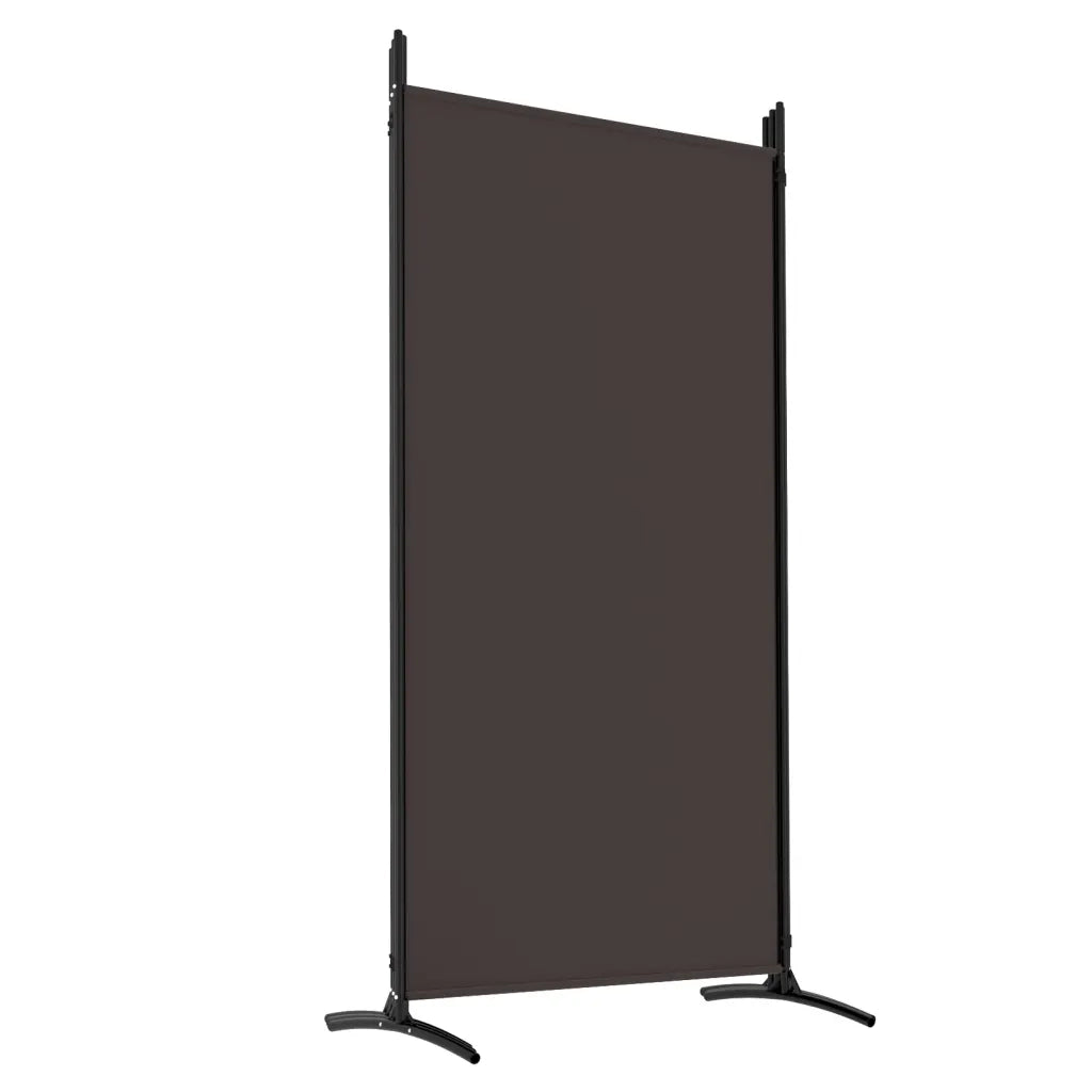 Divisorio Ambienti | Divider per stanze | Paravento a 5 Pannelli Marrone 433x180 cm in Tessuto