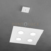 PATH SOSPENSIONE 4 LUCI QUADRA BIANCO 1141-S4-BI