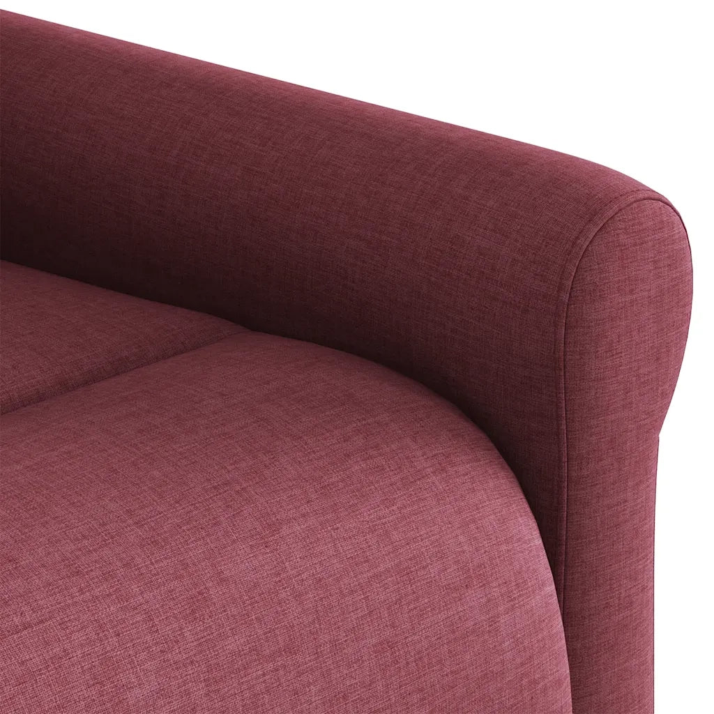 Poltrona Reclinabile in Tessuto Rosso Vino 4015659