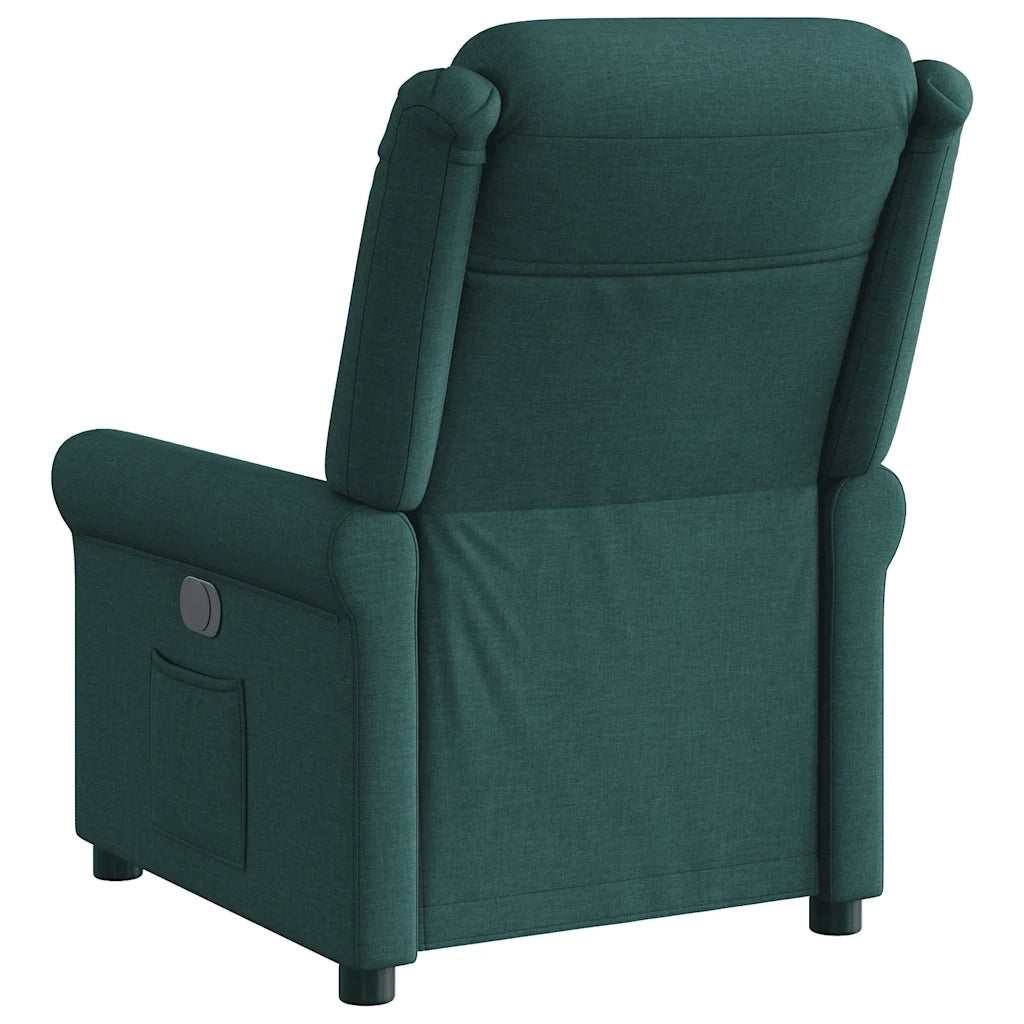 Divano Sedia-Poltrona Reclinabile in Tessuto Verde Scuro 597439