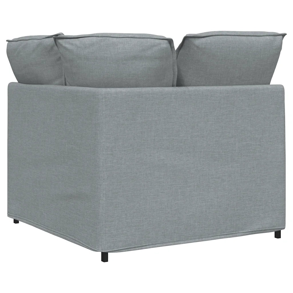 Modulo Angolare Divano Modulare con Cuscini Grigio Chiaro 100cm CFW6471761