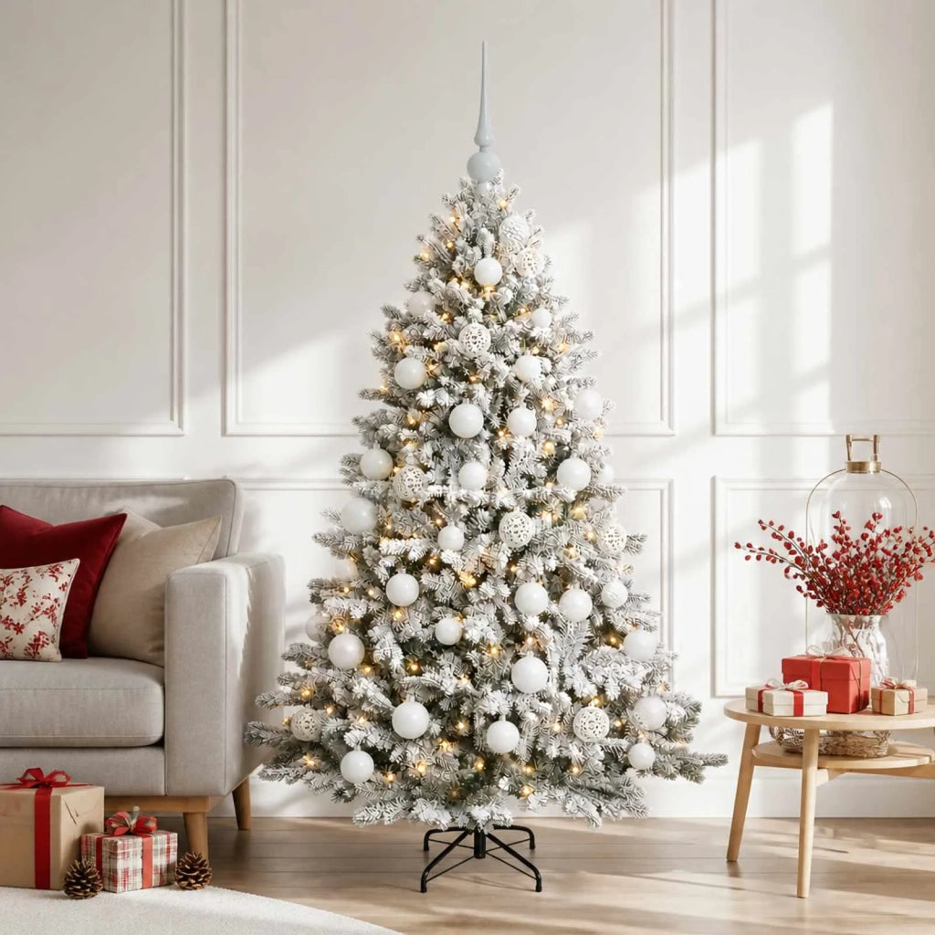 Albero di Natale Artificiale con Palline 150 cm 150 LED 3466068