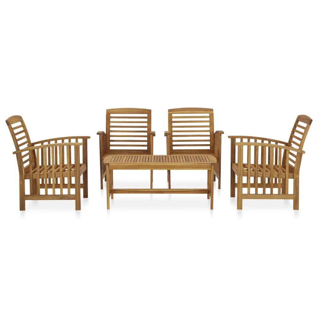 Set Divani da Giardino 5 pz in Legno Massello di Acacia 3057974