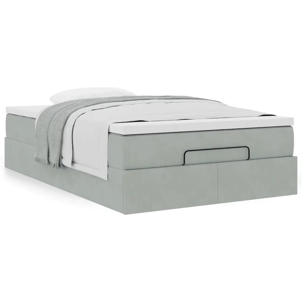Struttura Letto Pouf con Materasso 120x200 cm Velluto 3311177