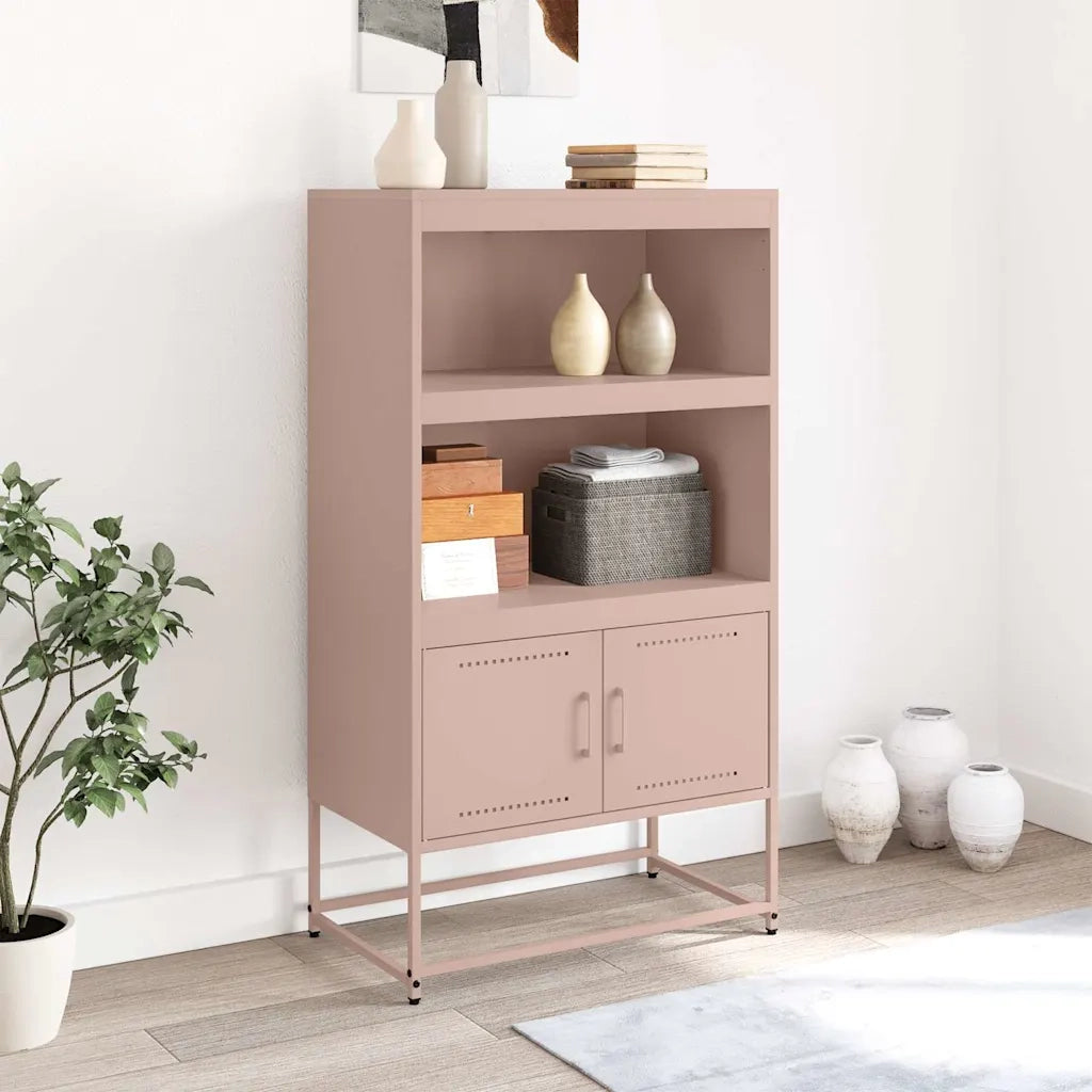 Credenza | Madia | Buffet da pranzo | Armadio da pranzo Rosa 68,5x38,5x123,5 in Acciaio