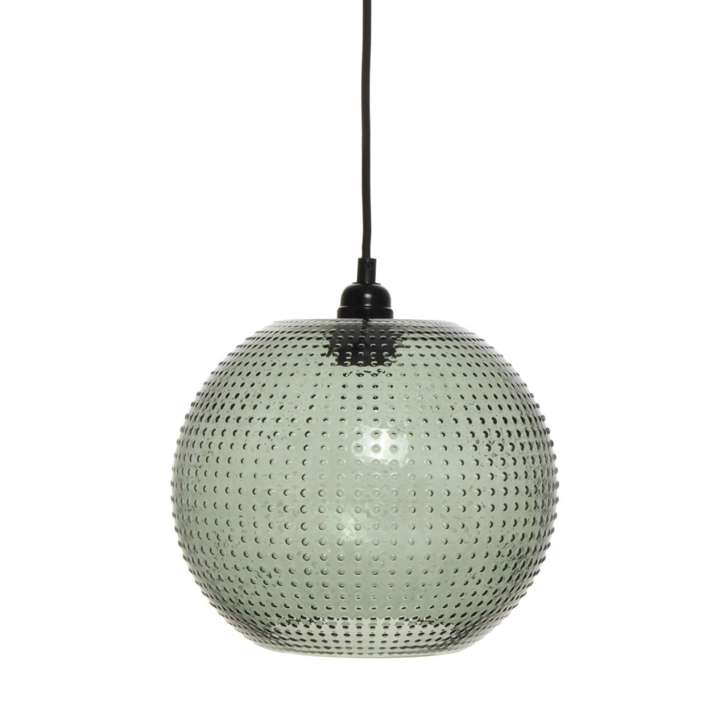 Lampada a sospensione Rita in vetro verde smeraldo