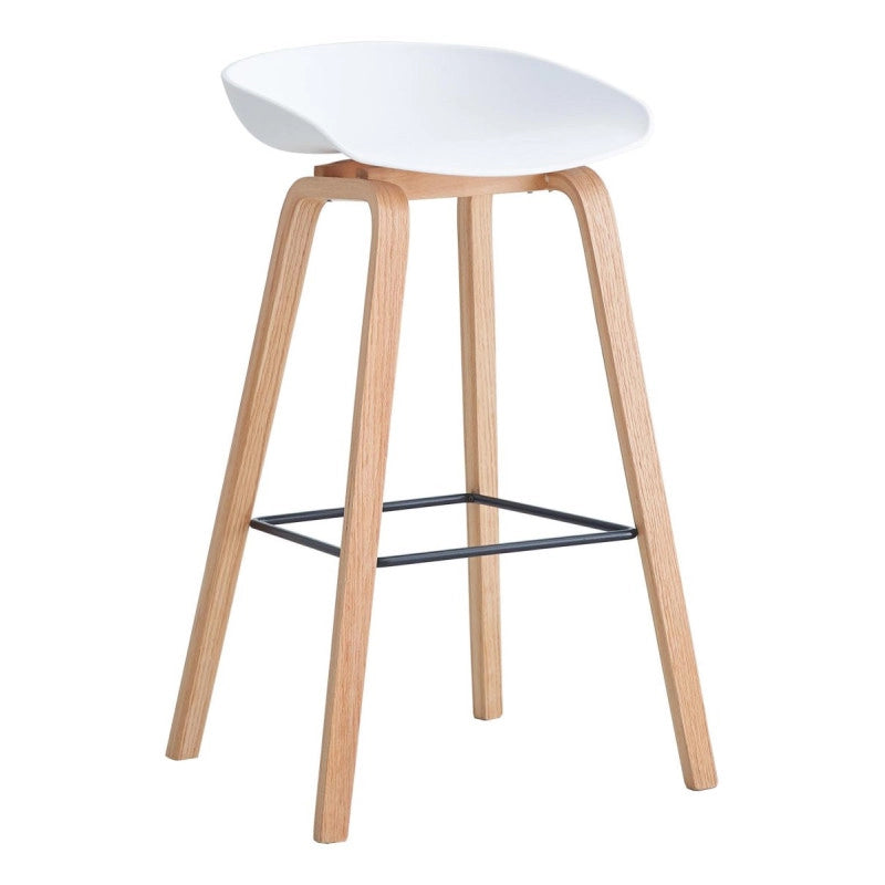 Set di 6 Sgabelli Lelia Bianco 40x52x75