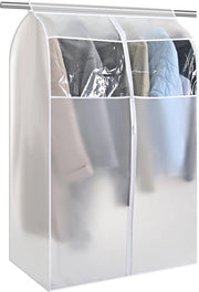 Cassa per abiti da appendere, 80 x 50 x 120 cm, protezione per abiti su armadio a muro, attacco per abiti, contenitore con finestra trasparente, protezioni per abiti da uomo, da donna e da sera.