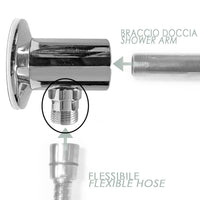 Deviatore per doccia a pressione, cromato