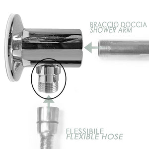 Deviatore per doccia a pressione, cromato