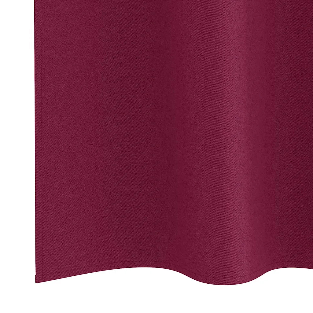 Tende Blackout con Anelli 2 pcs Rosso Vino 225 x 140 cm 4107465