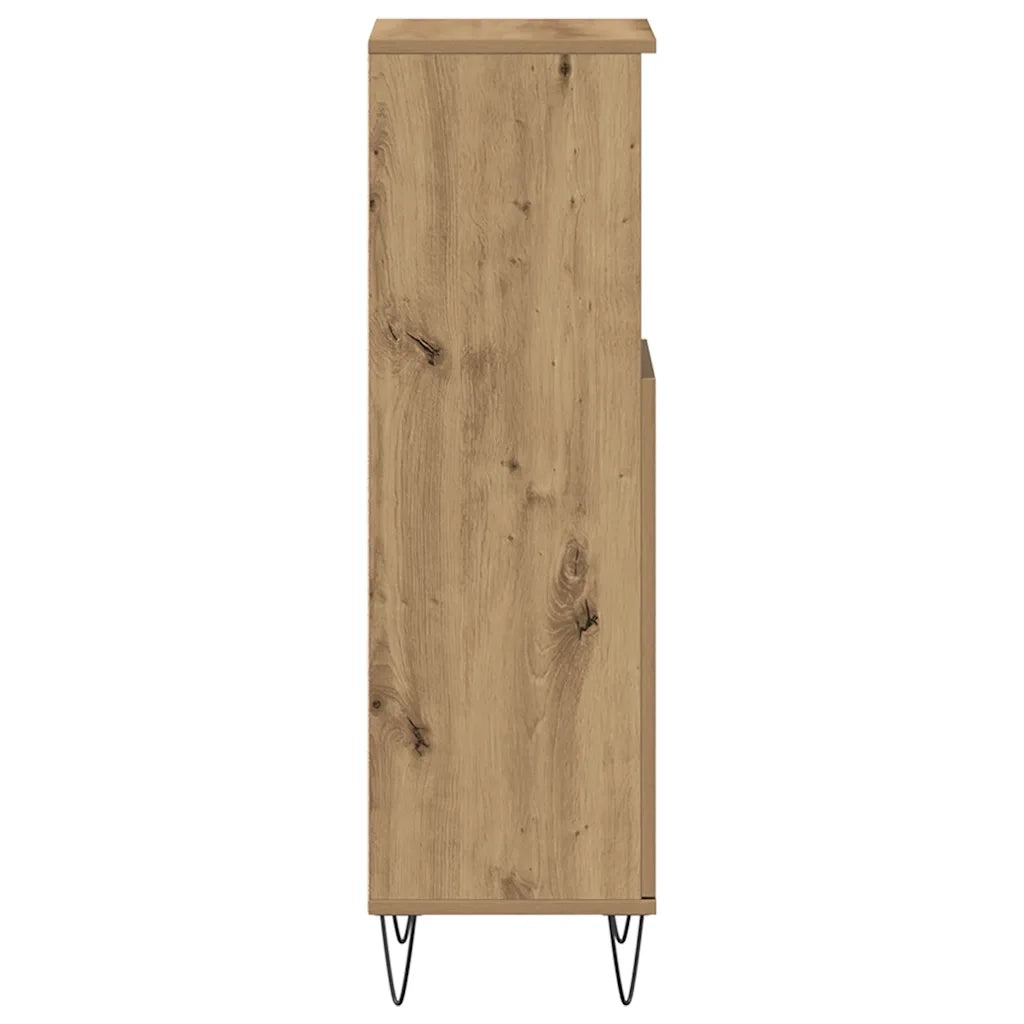 Armadietto Bagno Rovere 30x30x100 cm Legno Multistrato 857209