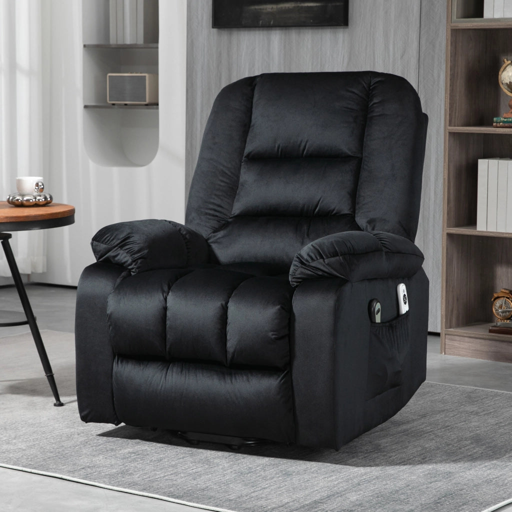 Poltrona massaggiante reclinabile elettrica ¨C zephmum ¨C nero 85x94x107 cm