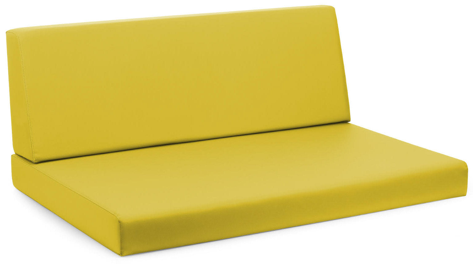 Cuscini per Pallet 120x80 cm Seduta e Schienale in Similpelle Mariotti Reforma Giallo