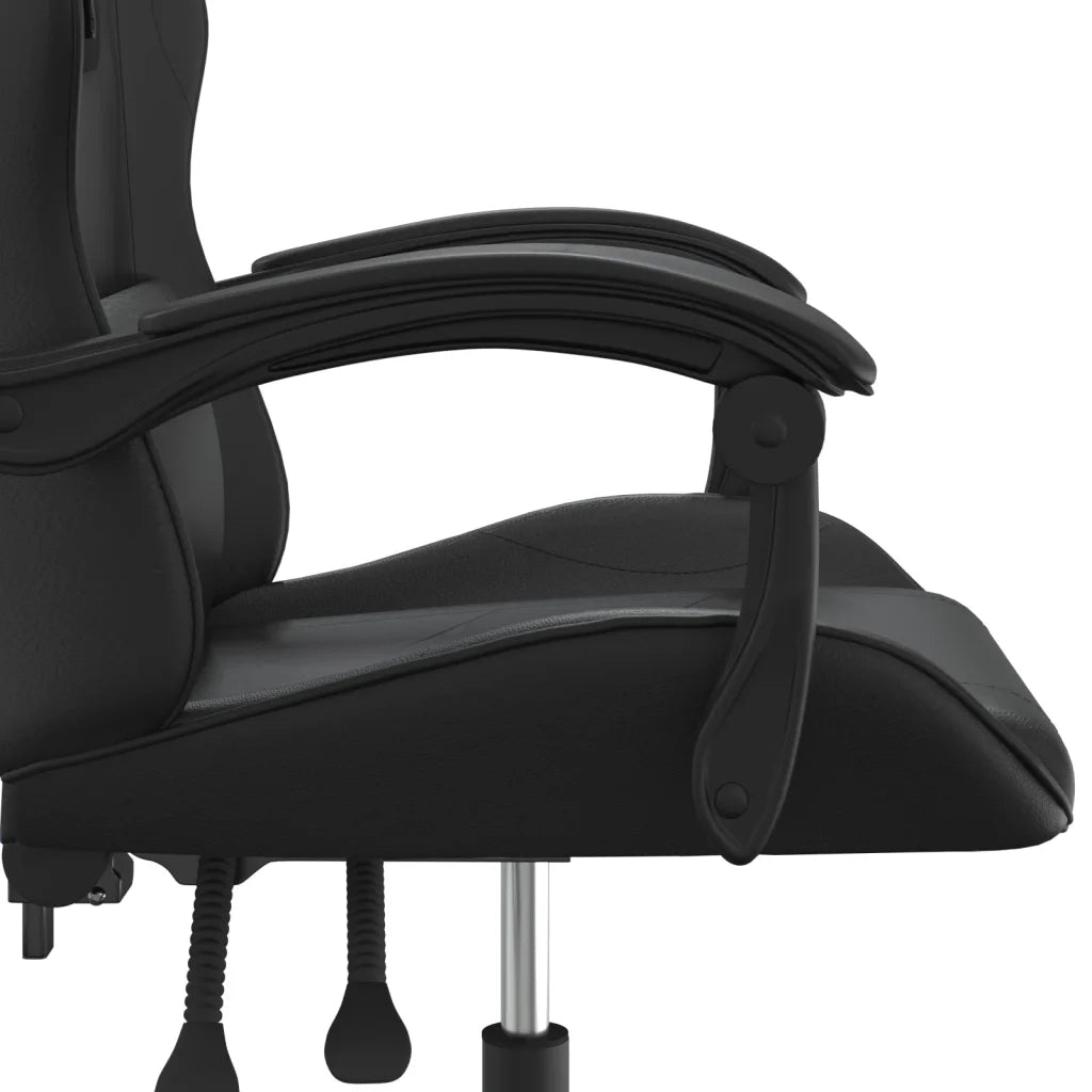 vidaXL Sedia da Gaming Girevole Nera in Similpelle