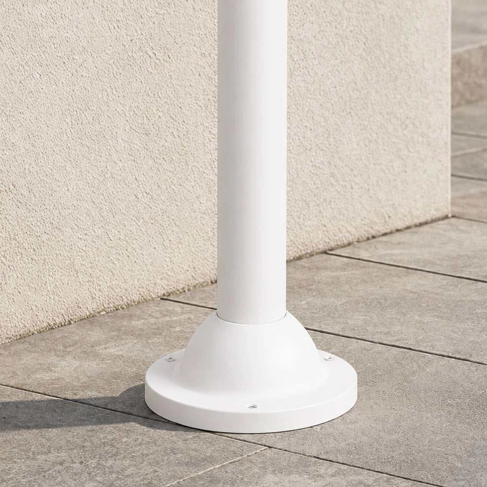 Base sovil per palo illuminazione da esterno *** colore bianco, confezione 1