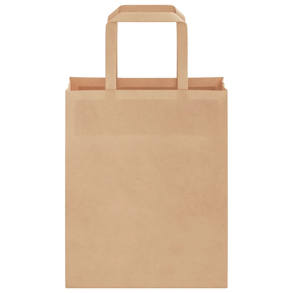 Sacchetti di Carta 250 pz con Manici Marrone 18x8x22 cm CFW5011936