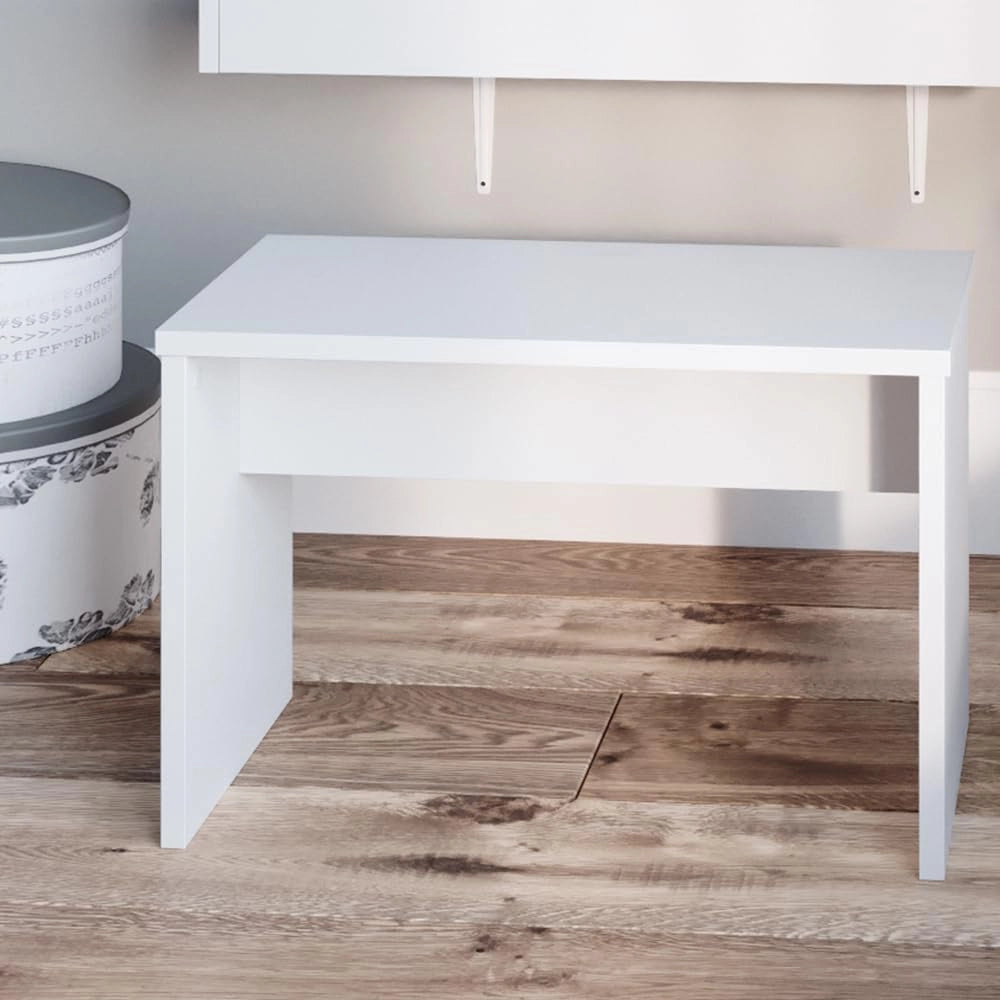 Panca, Bianco, 70 cm per tavolo da toeletta, da utilizzare come seduta stabile per il tavolo da trucco