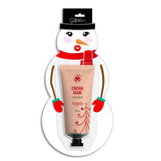 Trade Shop - Crema Mani Fragola Seta Blu 100ml Idea Regalo Natale Confezione Pupazzo Di Neve -
