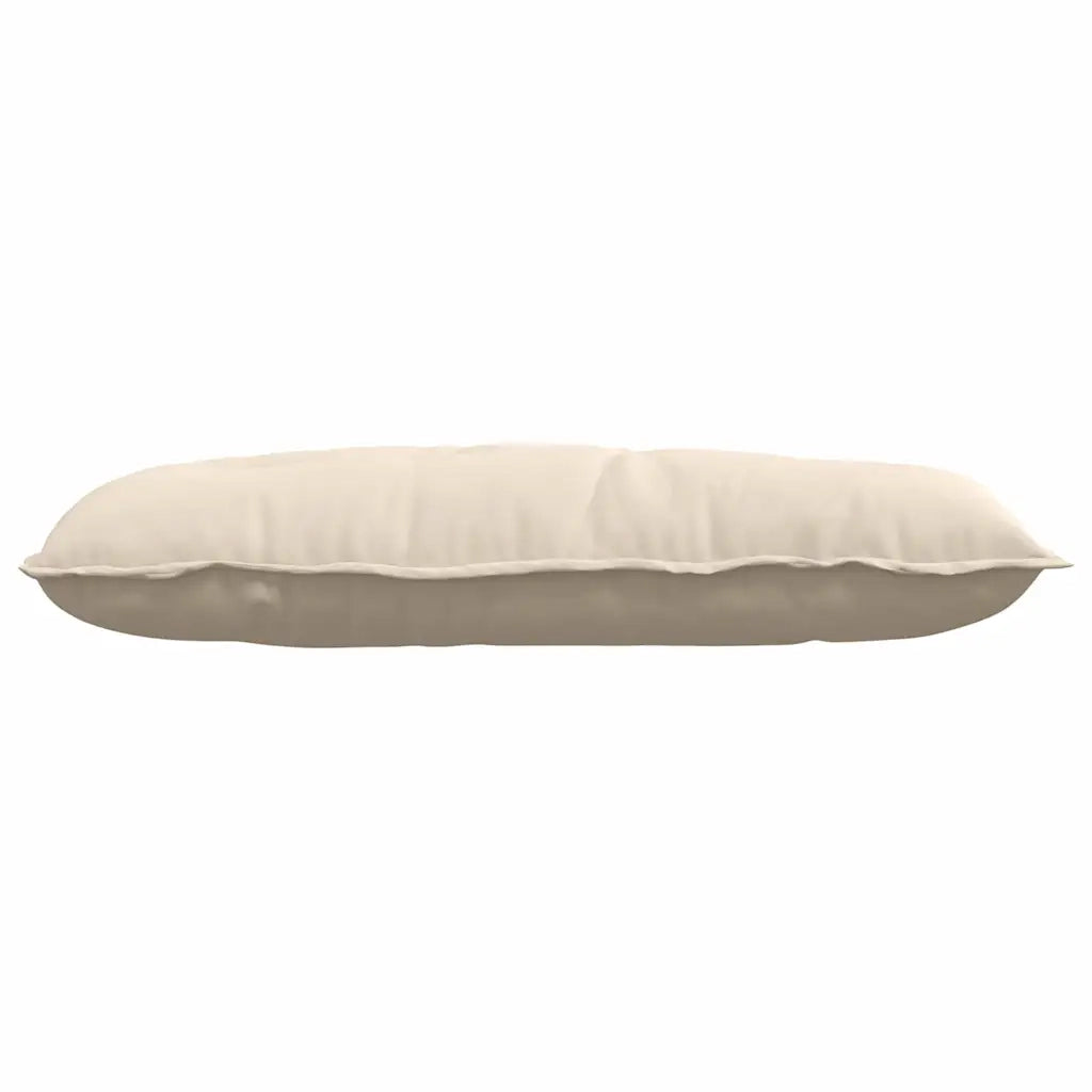 Cuscino per Schiena Beige 100 x 50 cm Tessuto in Microfibra